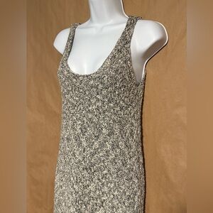 Gina Tricot knitted black and white midi summer dress small sleeveless